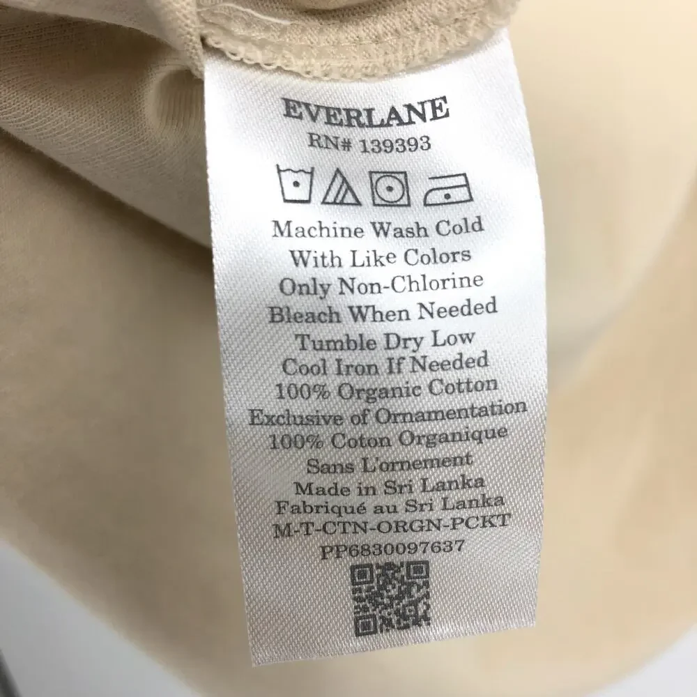 EVERLANE Uniform Men's Organic Cotton Pocket Tee Medium Tan Plain Khaki NWT - Picture 11 of 13